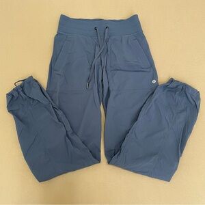 Lululemon Womens Dance Studio Water Drop Blue Pants Size 4 cinch ankle
